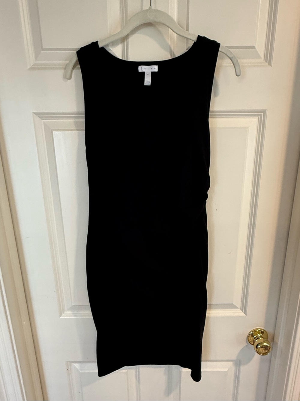 Leith Black Sleeveless Sheath Dress